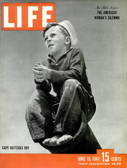 Cape Hatteras Boy 16 Jun 1947 Copyright Life Magazine | Life Magazine BW Photo Covers 1936-1970