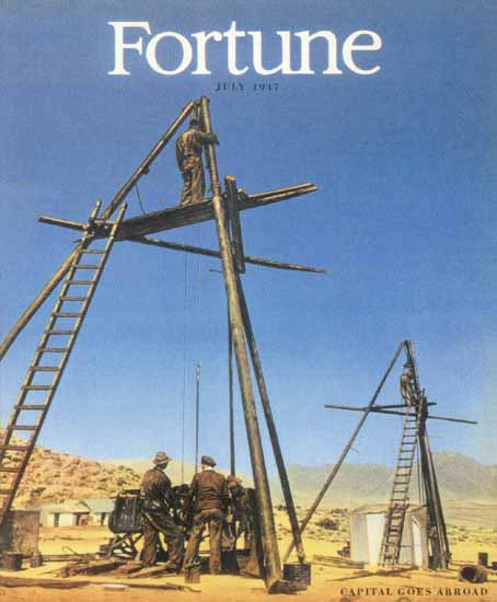 Capital Goes Abroad Fortune Magazine July 1947 Copyright | Fortune Magazine Graphic Art Covers 1930-1959