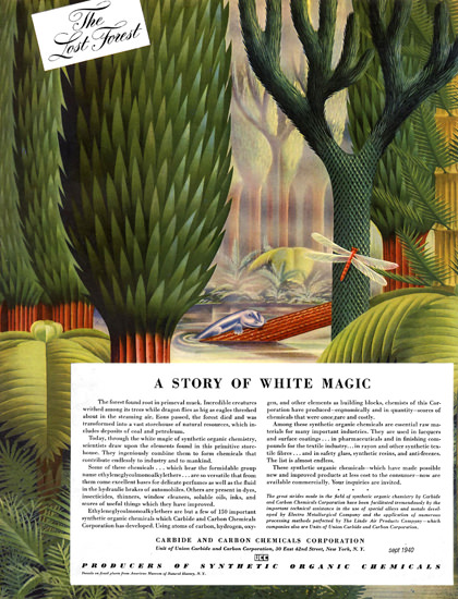 Carbide And Carbon Chemicals Lost Forest 1940 | Vintage Ad and Cover Art 1891-1970