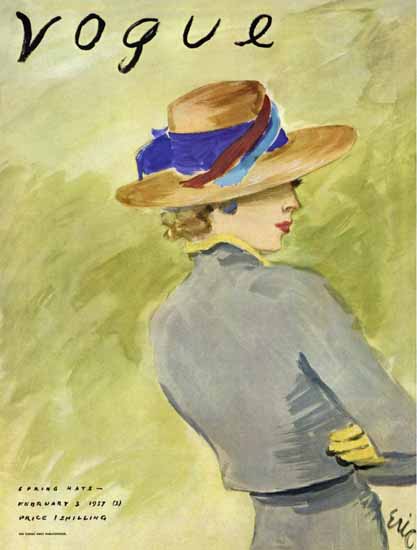 Carl Erickson Vogue Cover 1931-02-03 Copyright | Vogue Magazine Graphic Art Covers 1902-1958