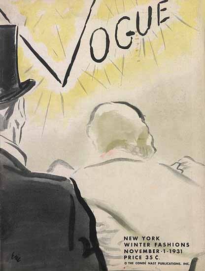 Carl Erickson Vogue Cover 1931-11-01 Copyright | Vogue Magazine Graphic Art Covers 1902-1958