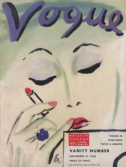 Carl Erickson Vogue Cover 1933-11-15 Copyright | Mad Men Art | Vintage ...