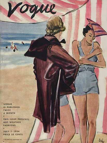 Carl Erickson Vogue Cover 1934-07-01 Copyright | Vogue Magazine Graphic Art Covers 1902-1958