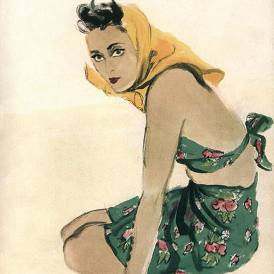 Carl Erickson Vogue Cover 1935 12 15 Copyright Crop Mad Men Art