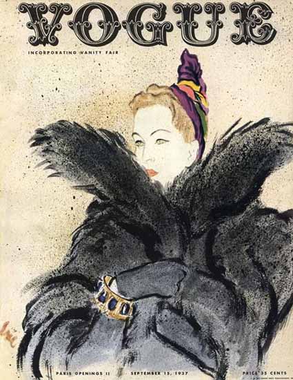 Carl Erickson Vogue Cover 1937-09-15 Copyright | Mad Men Art | Vintage ...