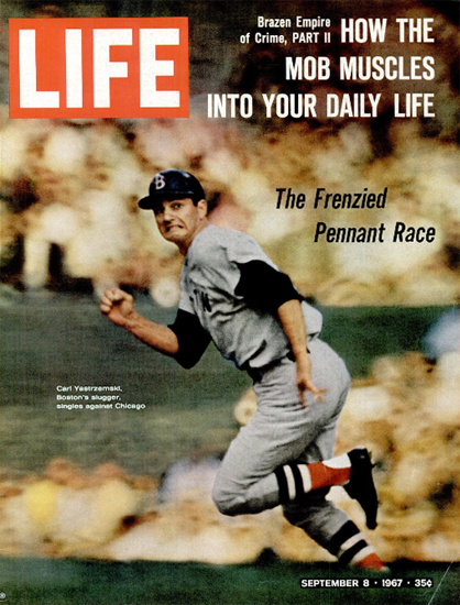 Carl Yastrzemski of Boston Red Sox 8 Sep 1967 Copyright Life Magazine | Life Magazine Color Photo Covers 1937-1970