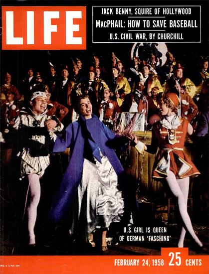 Carma Beggs is Fasching Princess 24 Feb 1958 Copyright Life Magazine | Life Magazine Color Photo Covers 1937-1970