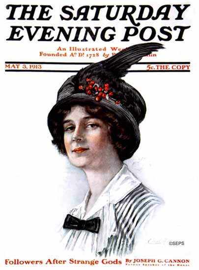 Carol Aus Saturday Evening Post Cover Art 1913_05_03 | The Saturday Evening Post Graphic Art Covers 1892-1930