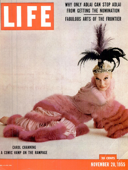 Carol Chaning as the Comic Vamp 28 Nov 1955 Copyright Life Magazine | Life Magazine Color Photo Covers 1937-1970