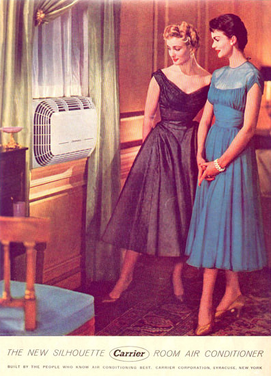 Carrier Room Air Conditioner 1954 | Sex Appeal Vintage Ads and Covers 1891-1970