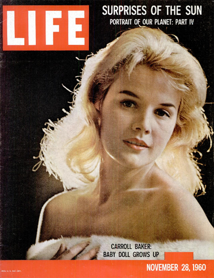 Carroll Baker Baby Doll grows up 28 Nov 1960 Copyright Life Magazine | Life Magazine Color Photo Covers 1937-1970