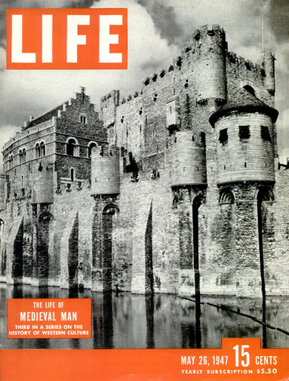 Castle of the Counts of Flanders 26 May 1947 Copyright Life Magazine | Life Magazine BW Photo Covers 1936-1970