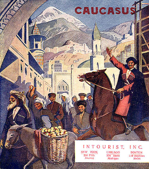 Caucasus Intourist Inc | Vintage Travel Posters 1891-1970