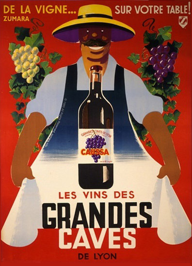 Caussa Les Vins Des Grandes Caves De Lyon 1 | Vintage Ad and Cover Art 1891-1970