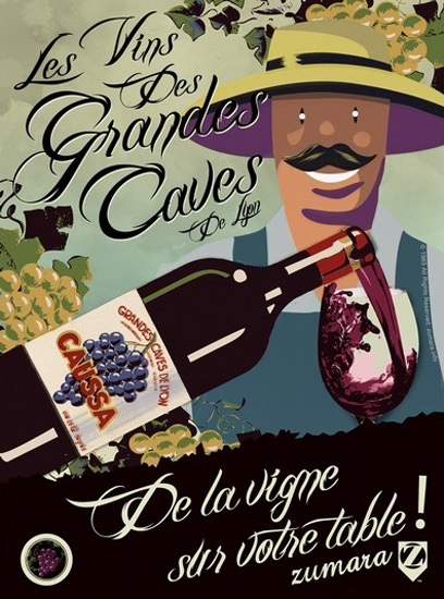 Caussa Les Vins Des Grandes Caves De Lyon 2 | Vintage Ad and Cover Art 1891-1970