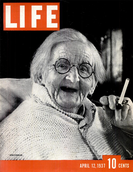 Centenarian 12 Apr 1937 Copyright Life Magazine | Life Magazine BW Photo Covers 1936-1970