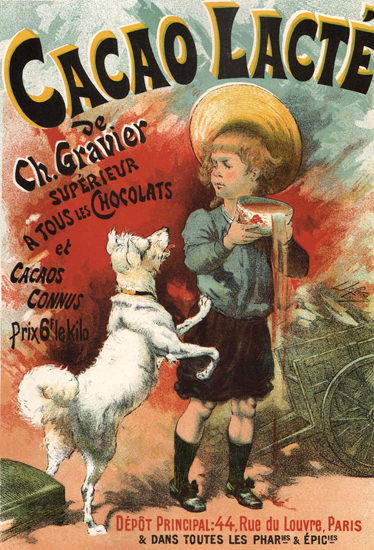 Ch Gravier Cacao Lacte France All Chocolate | Vintage Ad and Cover Art 1891-1970