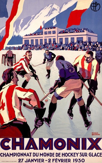 Chamonix Championnat Du Monde Hockey 1930 | Vintage Ad and Cover Art 1891-1970