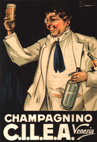 Champagnino CILEA Venezia Italy Italia | Vintage Ad and Cover Art 1891-1970