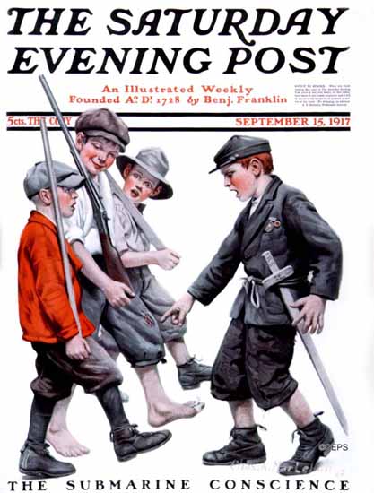 Charles A MacLellan Cover Artist Saturday Evening Post 1917_09_15 | The Saturday Evening Post Graphic Art Covers 1892-1930