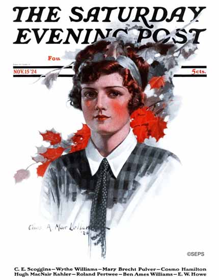 Charles A MacLellan Cover Artist Saturday Evening Post 1924_11_15 | The Saturday Evening Post Graphic Art Covers 1892-1930