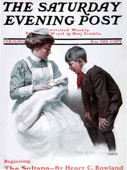 Charles A MacLellan Saturday Evening Post 1913_02_15 | The Saturday Evening Post Graphic Art Covers 1892-1930