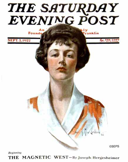 Charles A MacLellan Saturday Evening Post Cover Art 1922_09_02 | The Saturday Evening Post Graphic Art Covers 1892-1930