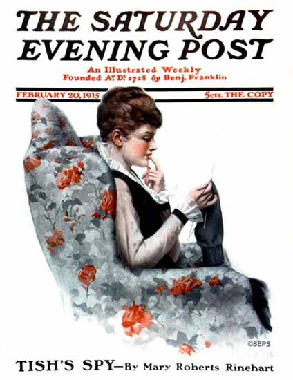 Charles A MacLellan Saturday Evening Post Knits 1915_02_20 | The Saturday Evening Post Graphic Art Covers 1892-1930