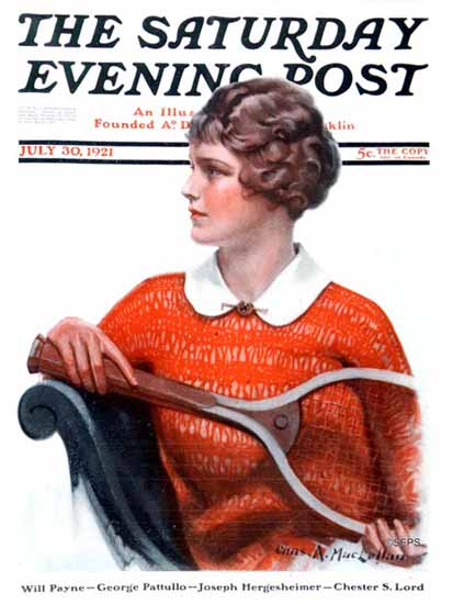 Charles A MacLellan Saturday Evening Post Tennis 1921_07_30 | The Saturday Evening Post Graphic Art Covers 1892-1930