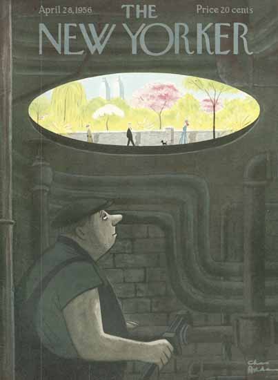 Charles Addams The New Yorker 1956_04_28 Copyright | The New Yorker Graphic Art Covers 1946-1970