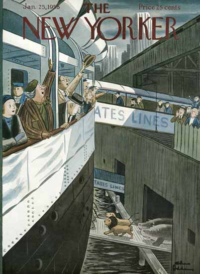 Charles Addams The New Yorker 1958_01_25 Copyright | The New Yorker Graphic Art Covers 1946-1970