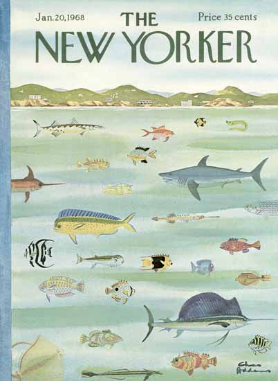 Charles Addams The New Yorker 1968_01_20 Copyright | The New Yorker Graphic Art Covers 1946-1970