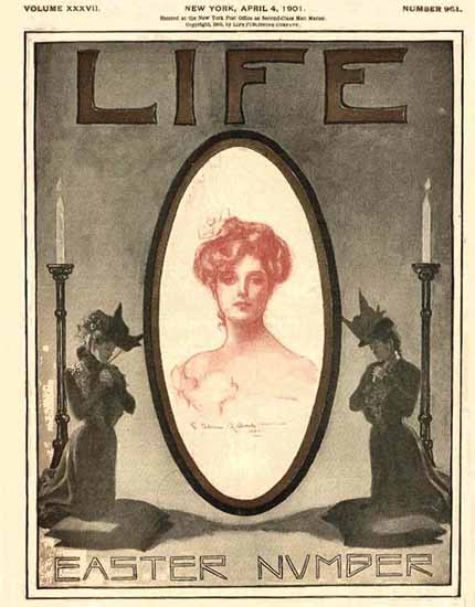 Charles Allan Gilbert Life Magazine Easter 1901-04-04 Copyright | Life Magazine Graphic Art Covers 1891-1936