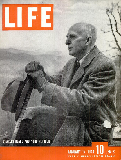 Charles Beard and the Republic 17 Jan 1944 Copyright Life Magazine | Life Magazine BW Photo Covers 1936-1970