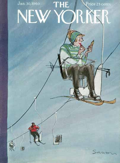 Charles D Saxon The New Yorker 1960_01_30 Copyright | The New Yorker Graphic Art Covers 1946-1970