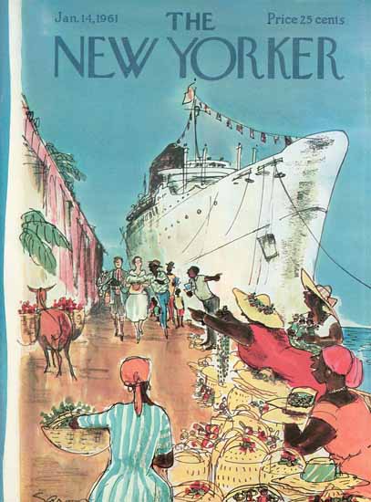 Charles D Saxon The New Yorker 1961_01_14 Copyright | The New Yorker Graphic Art Covers 1946-1970