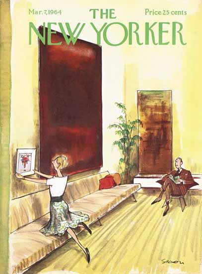 Charles D Saxon The New Yorker 1964_03_07 Copyright | The New Yorker Graphic Art Covers 1946-1970