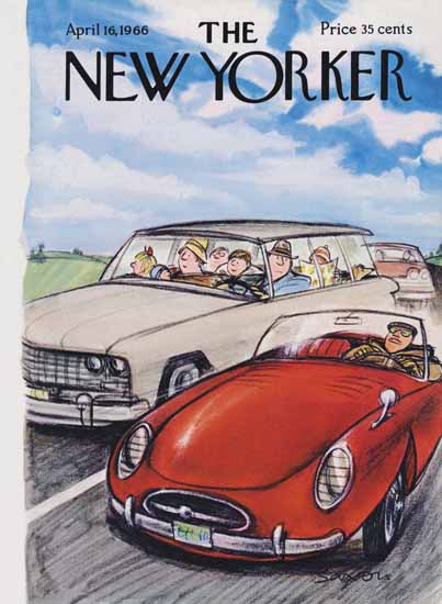 Charles D Saxon The New Yorker 1966_04_16 Copyright | The New Yorker Graphic Art Covers 1946-1970