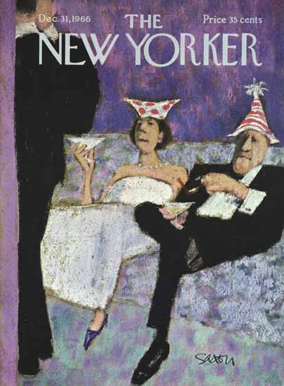 Charles D Saxon The New Yorker 1966_12_31 Copyright | The New Yorker Graphic Art Covers 1946-1970