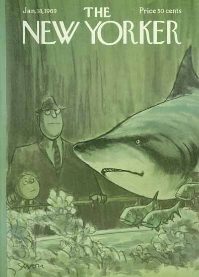 Charles D Saxon The New Yorker 1969_01_18 Copyright | The New Yorker Graphic Art Covers 1946-1970