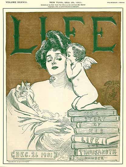 Charles Dana Gibson Life Magazine 1000th Number 1901-12-26 Copyright | Life Magazine Graphic Art Covers 1891-1936