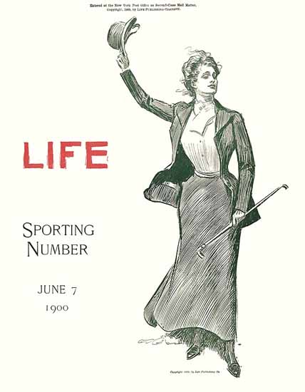 Charles Dana Gibson Life Magazine Sporting 1900-06-07 Copyright | Life Magazine Graphic Art Covers 1891-1936