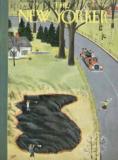 Charles E Martin The New Yorker 1954_04_24 Copyright | The New Yorker Graphic Art Covers 1946-1970