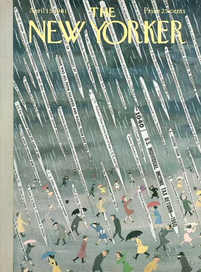 Charles E Martin The New Yorker 1961_04_15 Copyright | The New Yorker Graphic Art Covers 1946-1970