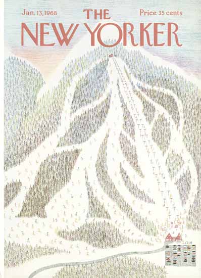 Charles E Martin The New Yorker 1968_01_13 Copyright | The New Yorker Graphic Art Covers 1946-1970