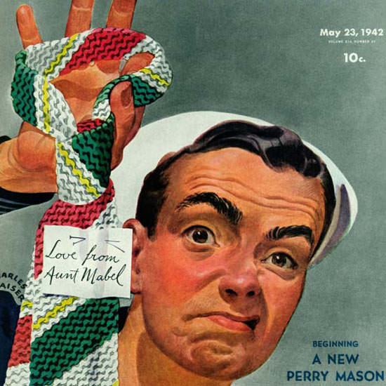 Charles Kaiser Saturday Evening Post Ugly Tie 1942_05_23 Copyright crop | Best of 1940s Ad and Cover Art