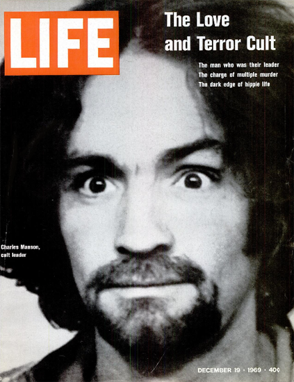 Charles Manson Terror Cult Leader 19 Dec 1969 Copyright Life Magazine | Life Magazine BW Photo Covers 1936-1970