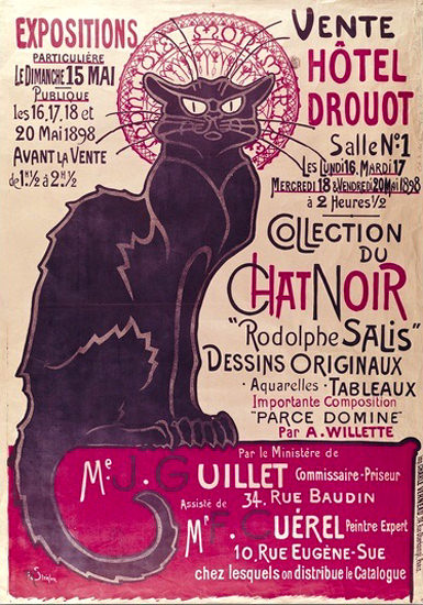 Chat Noir Expositions Collection Rodolphe Salis | Vintage Ad and Cover Art 1891-1970