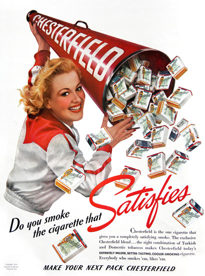 Chesterfield Do You Smoke The Cigarette 1940 | Vintage Ad and Cover Art 1891-1970