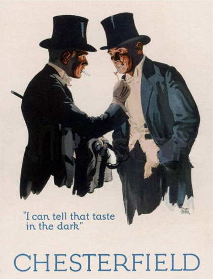 Chesterfield I Can Tell Taste In The Dark 1926 | Sex Appeal Vintage Ads and Covers 1891-1970